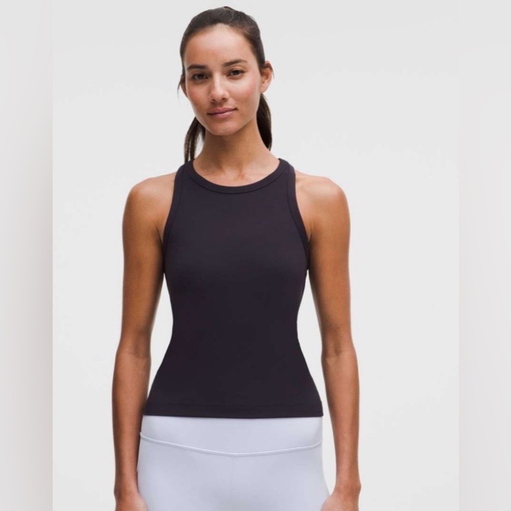 Lululemon align Racerback tank size 2 waist length dark purple nightmoth EUC